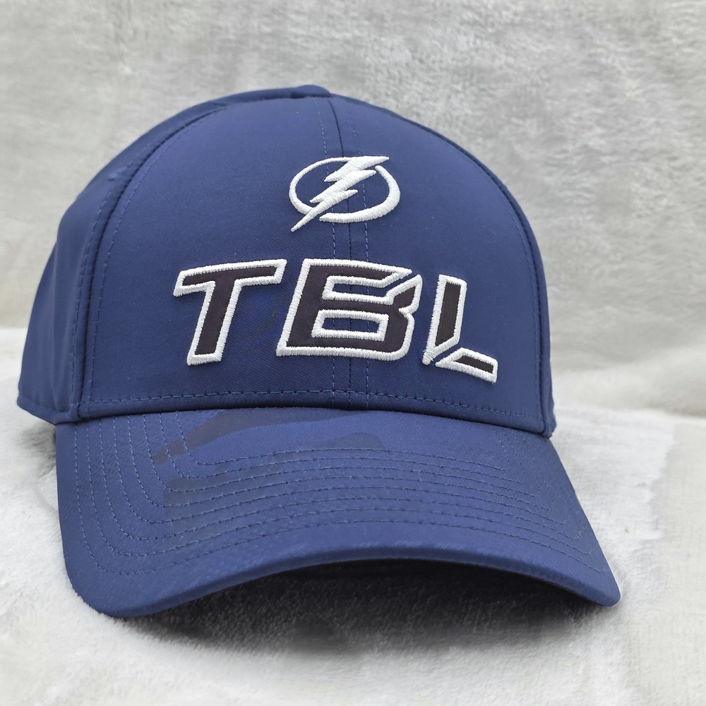 Tampa Bay Lightning Hat Cap Mens Strap Back Blue White NHL Hockey Fanatics TBL